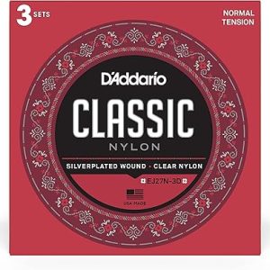 D'Addario Cuerdas para Guitarra Española | EJ27N Juego de Cuerdas Clásica de Nylon (3 juegos)
