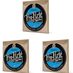 D'Addario EJ46 Pro-Arte Hard Classical Guitar Strings (Paquete de 3)