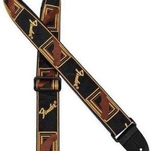 Fender Correa con monograma, longitud totalmente ajustable (36 pulgadas, 58 pulgadas),negra